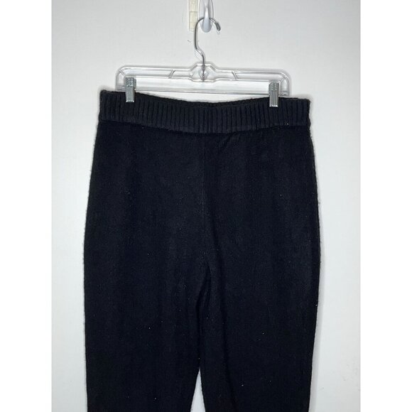 NWT Express Black Ribbed Waistband Knit Jogger Women's Pants Size L - Picture 2 of 11